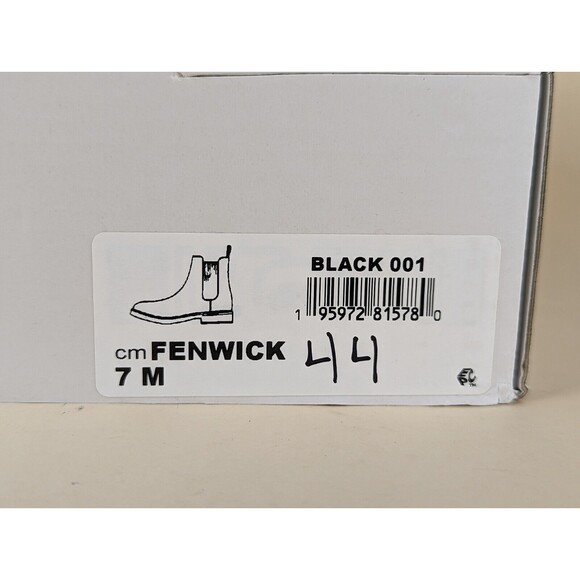 Calvin Klein Fenwick Chelsea Boots Mens 7 Black Leather Pull On Shoes NWB main image 4